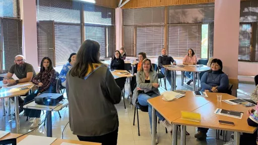 Classroom setting for EIB Ukraine & Moldova project beneficiaries