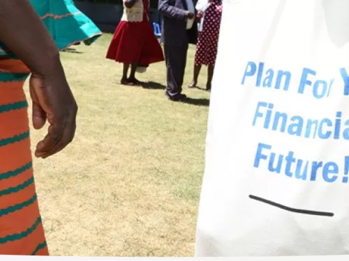 bag with plan for your financial future